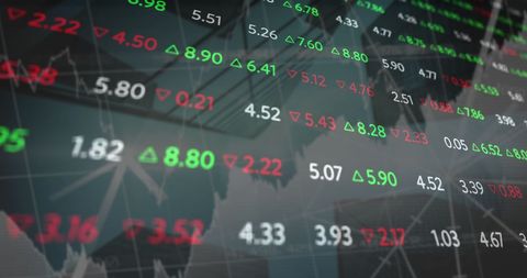 Stock Market Data Overlay on Urban Architecture - Download Free Stock Images Pikwizard.com