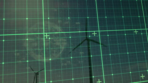 Wind Turbines and Digital Data Overlays with Globe Visualization