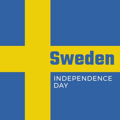 Sweden Independence Day Celebration Banner with Nordic Flag - Download Free Stock Templates Pikwizard.com