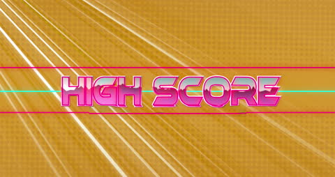 Bright Neon High Score Text Animation