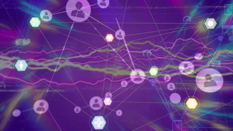 Digital Network Connections with Vibrant Light Effects