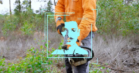 Lumberjack with Digital Interface Usage Visualization