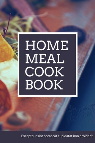 home meal cookbook cover with inviting culinary design - Download Free Stock Templates Pikwizard.com