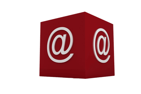 red cube with transparent email symbol illustrating communication - Download Free Stock Videos Pikwizard.com