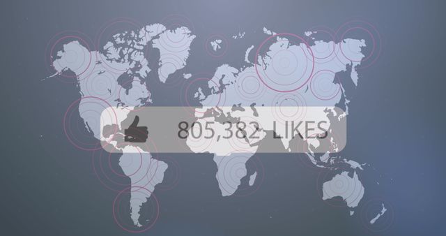 Global Social Media Data with World Map Infographic - Download Free Stock Images Pikwizard.com