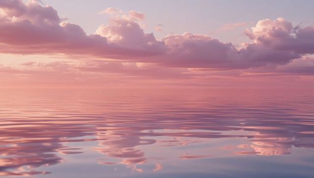 Serene pastel sunset over gentle ocean ripples