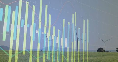 Sustainable energy analytics in rural landscape with wind turbines