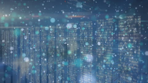 Digital Game Scores Over Code and Light Bokeh Effect