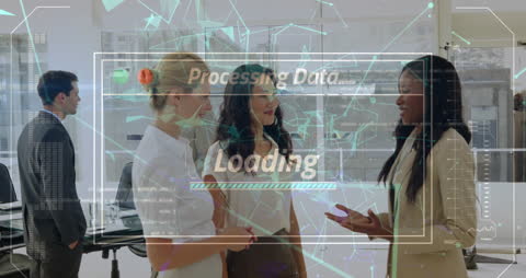 Diverse Team Discussing Insights, Data Processing Visualization