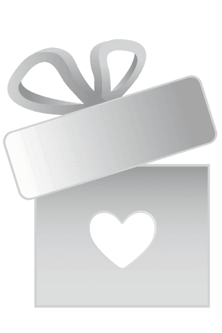 Elegant transparent gift box with heart illustration
