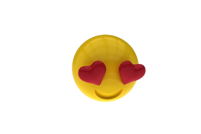 Three Dimensional Transparent Smiley Face with Heart Eyes - Download Free Stock Videos Pikwizard.com