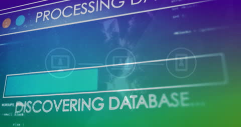 Animated Data Processing Interface with Futuristic Look