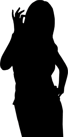 female silhouette gesturing ok sign on transparent background - Download Free Stock Videos Pikwizard.com