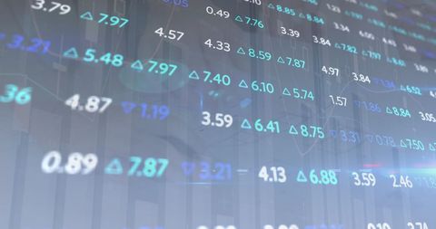 Digital Financial Data Overlay in Modern Office Environment - Download Free Stock Images Pikwizard.com