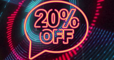 Vibrant 20% off discount singing scopes background