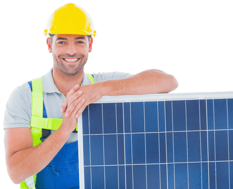 smiling worker with photovoltaic panel on transparent background - Download Free Stock Videos Pikwizard.com