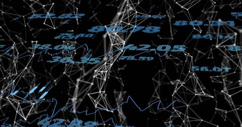 Abstract financial data visualization and network connections