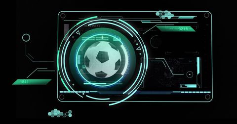 Futuristic Digital Football Analytics Interface