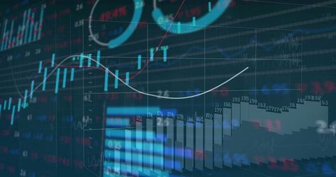 Detailed financial charts and analysis on digital interface