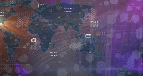 Global Network Technology and Data Animation