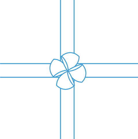 Transparent Gift Box Illustration on Transparent Background