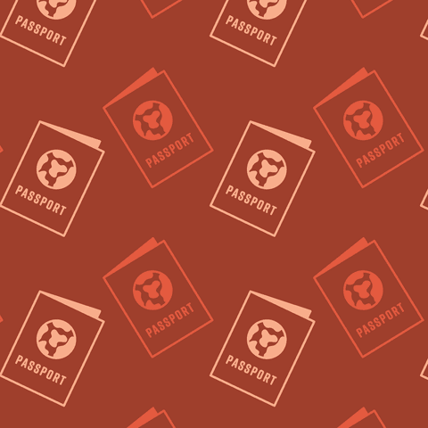 seamless passport pattern on red transparent background - Download Free Stock Videos Pikwizard.com