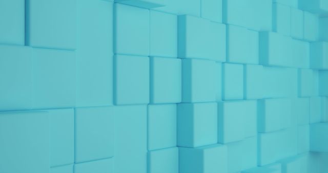 Abstract Blue Cubic Tile Background with 3D Effect - Download Free Stock Images Pikwizard.com