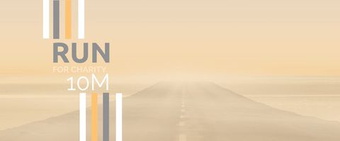 Motivational Charity Run Advertisement with Open Road - Download Free Stock Templates Pikwizard.com