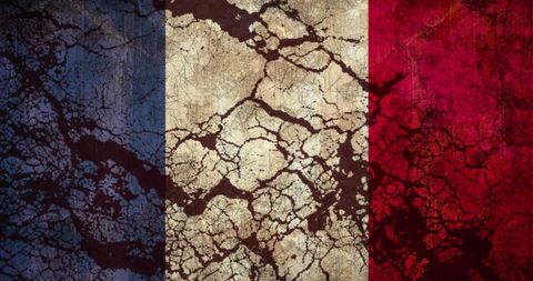 Cracked Earth of French Flag Indicates Global Challenges - Download Free Stock Images Pikwizard.com