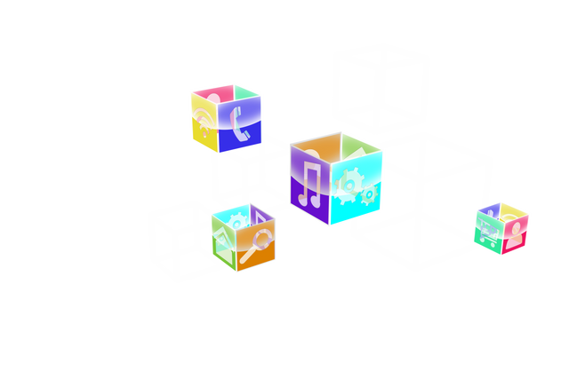 Colorful Transparent Digital Icons on Cubes Illustration - Download Free Stock Videos Pikwizard.com