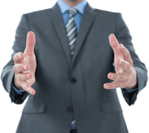transparent businessman reaching out with open hands - Download Free Stock Videos Pikwizard.com