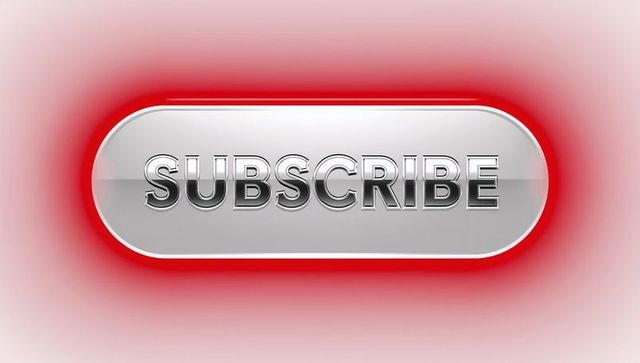 Chrome metallic subscribe button with red halo 3d rounded pill cta for digital marketing and ui