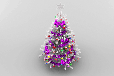 Festively Decorated White Christmas Tree with Star - Download Free Stock Videos Pikwizard.com