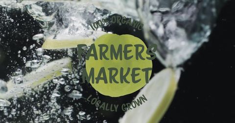 Fresh Citrus Splash with Farmers Market Overlay