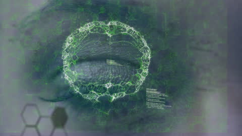 Futuristic Technology Interface Over Eye