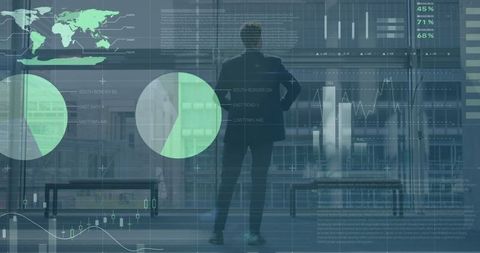 Businessman Analyzing Digital Global Financial Data Interface - Download Free Stock Images Pikwizard.com