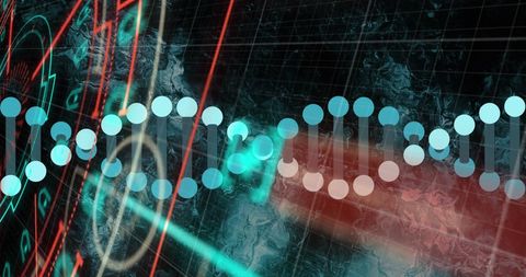 futuristic digital dna interface with data streams - Download Free Stock Images Pikwizard.com