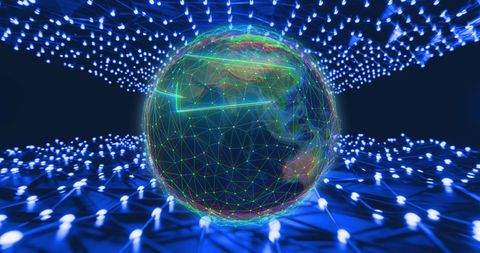 Digital Network Connections Around Globally Connected World - Download Free Stock Images Pikwizard.com