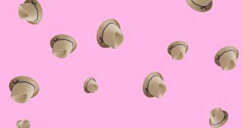 Seamless Straw Hat Pattern on Vibrant Pink Background - Download Free Stock Images Pikwizard.com