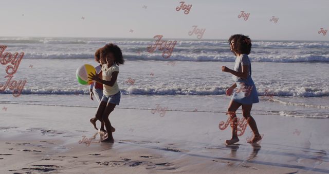 Children Playing with Beach Ball on Sandy Shore during Sunset - Download Free Stock Images Pikwizard.com