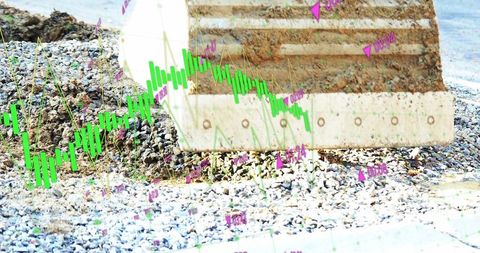 Excavator modern tech industrial construction finance analytics