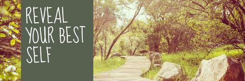 Serene woodland path inspiring personal growth journey