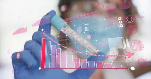 Healthcare Professional Analyzing Medical Data with Vaccine Vial - Download Free Stock Images Pikwizard.com