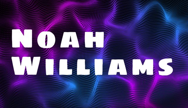 Colorful wave pattern forming a vibrant and energetic background for bold white text. Suitable for personal brand promotion, posters, banners, and social media headers. Ideal for young and modern professionals or digital creatives looking to make a visual impact.