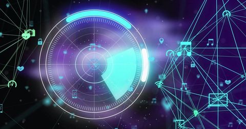 futuristic digital interface with networks and data connections - Download Free Stock Images Pikwizard.com