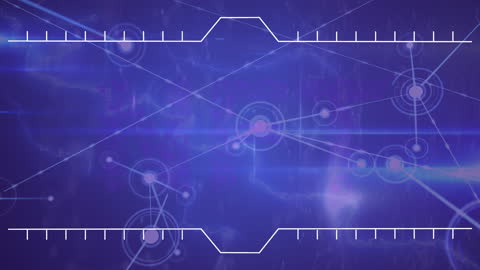 Digital Network Animation in a Futuristic Abstract Background