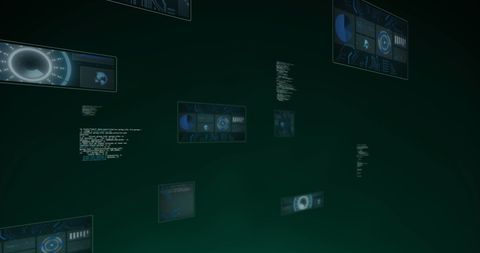Futuristic Data Processing Interface Hologram - Download Free Stock Images Pikwizard.com