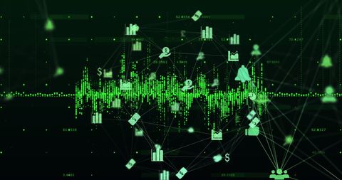 Interactive Financial Network with Data Visualization - Download Free Stock Images Pikwizard.com