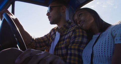 Couple Enjoying Scenic Road Trip Ride in Car - Download Free Stock Images Pikwizard.com