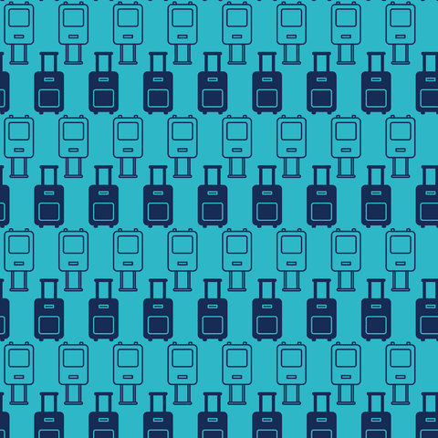 Blue Luggage Icons Pattern on Transparent Background - Download Free Stock Videos Pikwizard.com